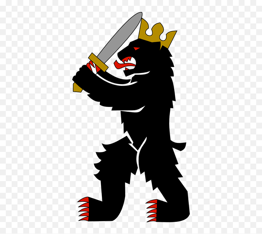 Free Tongue Dog Vectors - Bear Heraldry Coat Of Arms Emoji,Sword Emoji