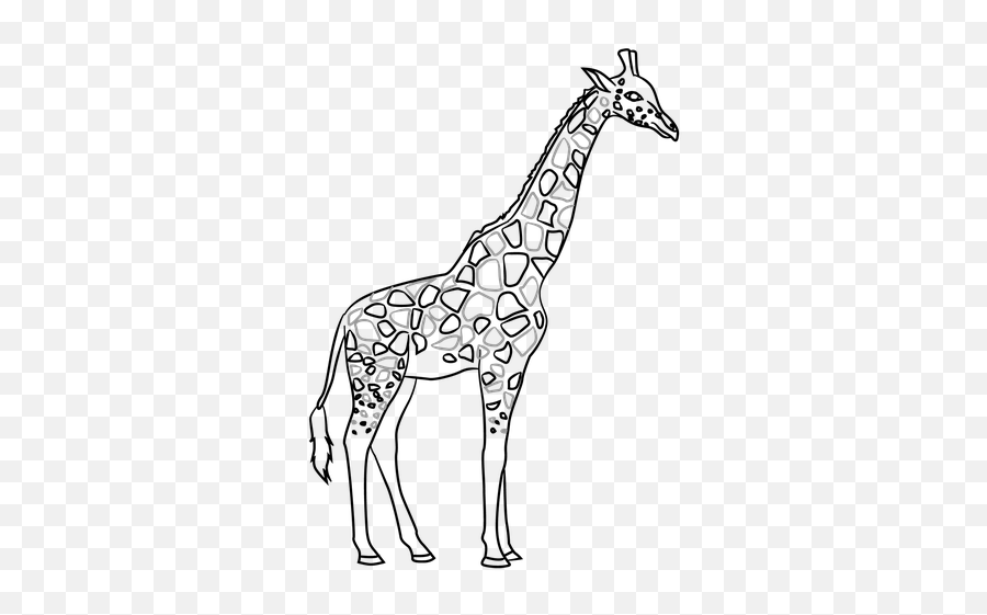 Giraffe Drawing - Giraffe In Line Art Emoji,Giraffe Emoticons