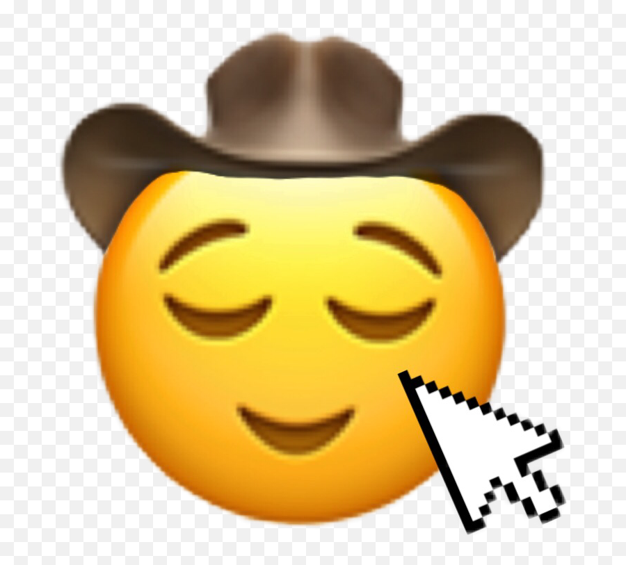 Happy Mouse Cowboy Meme Mood Cute Funny - Ay Panini Don T You Be A Meanie Emoji,Emoji Cursor
