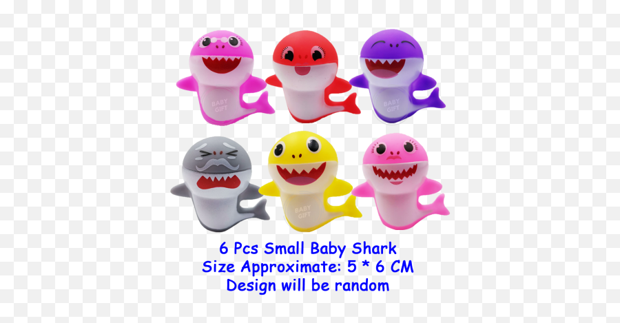 Baby Shark Birthday Cake Toppers Decorative Shark Theme - Cartoon Emoji,Shark Emoticon