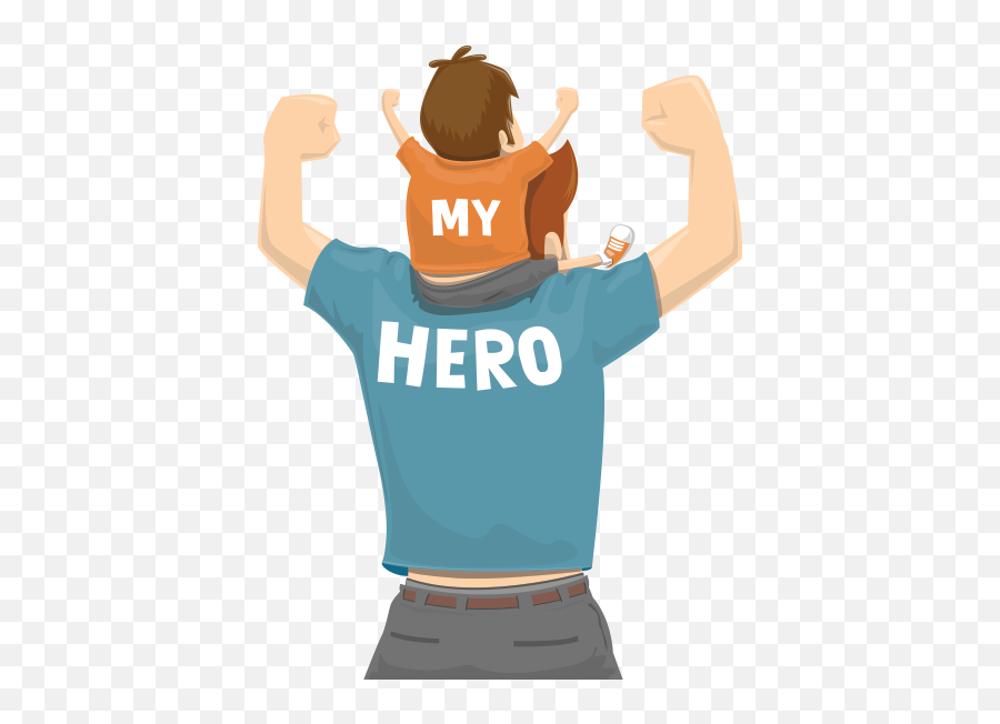My Hero Fathers Day Png - Fathers Day Png Transparent Emoji,Happy Fathers Day Emoji