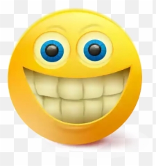 Cute Big Mouth Emoji Png Hd - Smiley