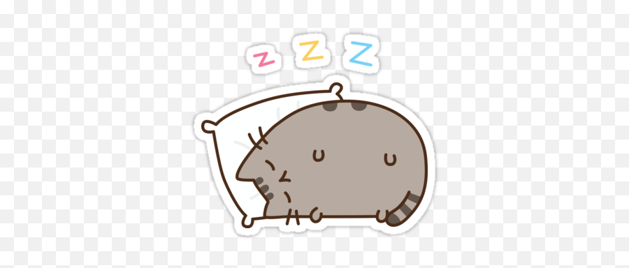 Pusheen Sleep Stickers By Reun Redbubble Pusheen - Pusheen Sleep Sticker Emoji,Bongo Cat Emoji