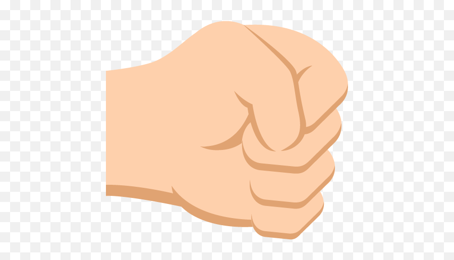 Right Facing Fist Medium Light Skin Tone Emoji Emoticon - Illustration,Fist Emoticon