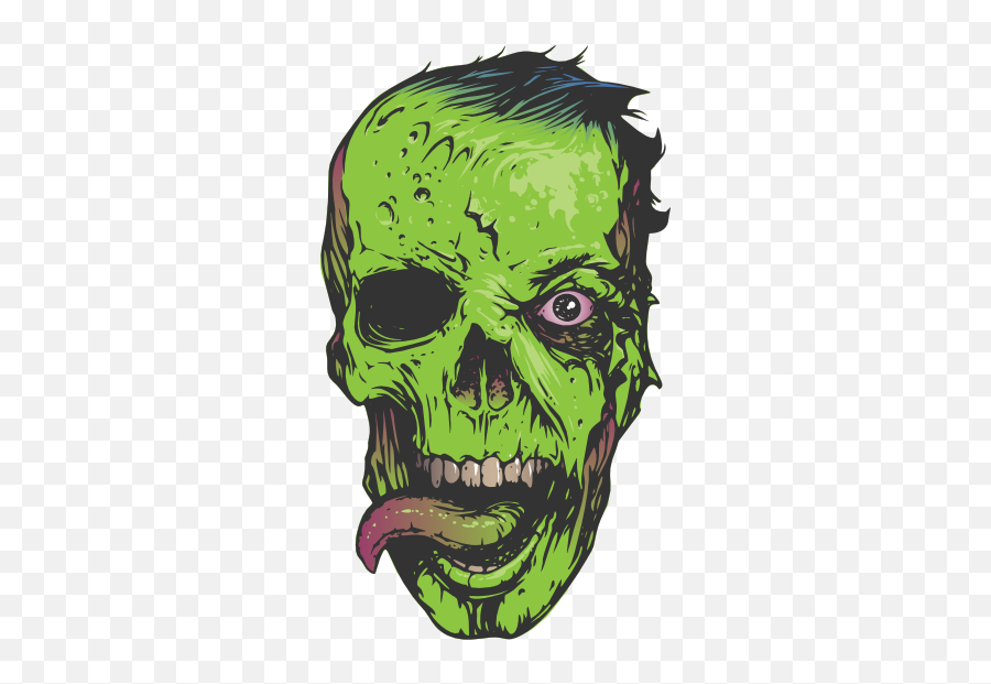Zombie Face With Tongue Out Sticker - Face With Tongue Out Drawing Emoji,Zombie Emoji