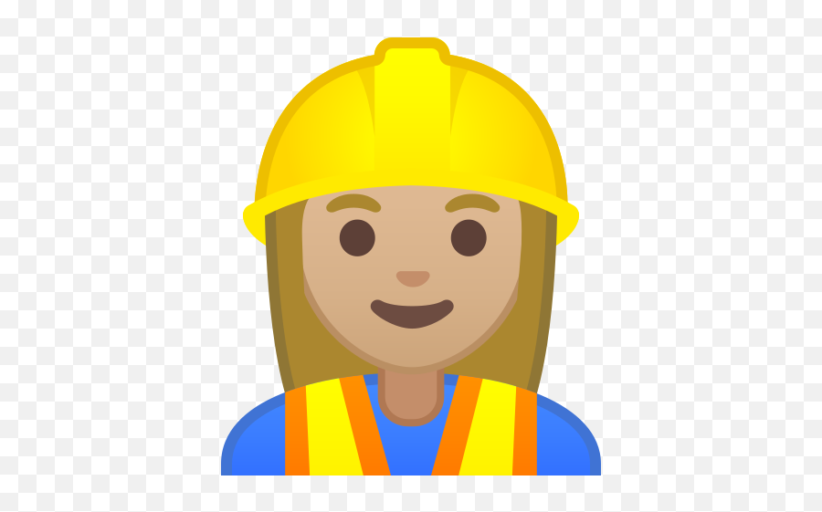 Medium - Woman Construction Worker Emoji,Emoji 77