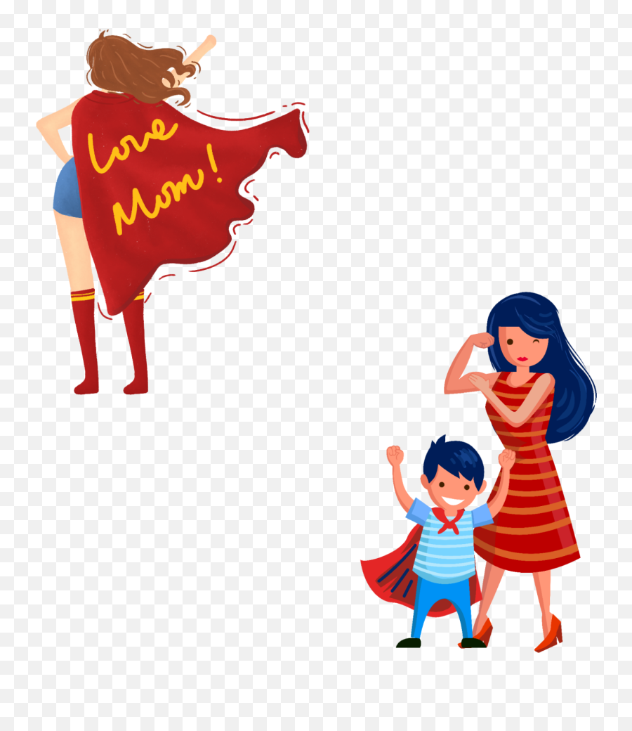Happymothersday Mom Sticker Emoji,Superhero Cape Emoji