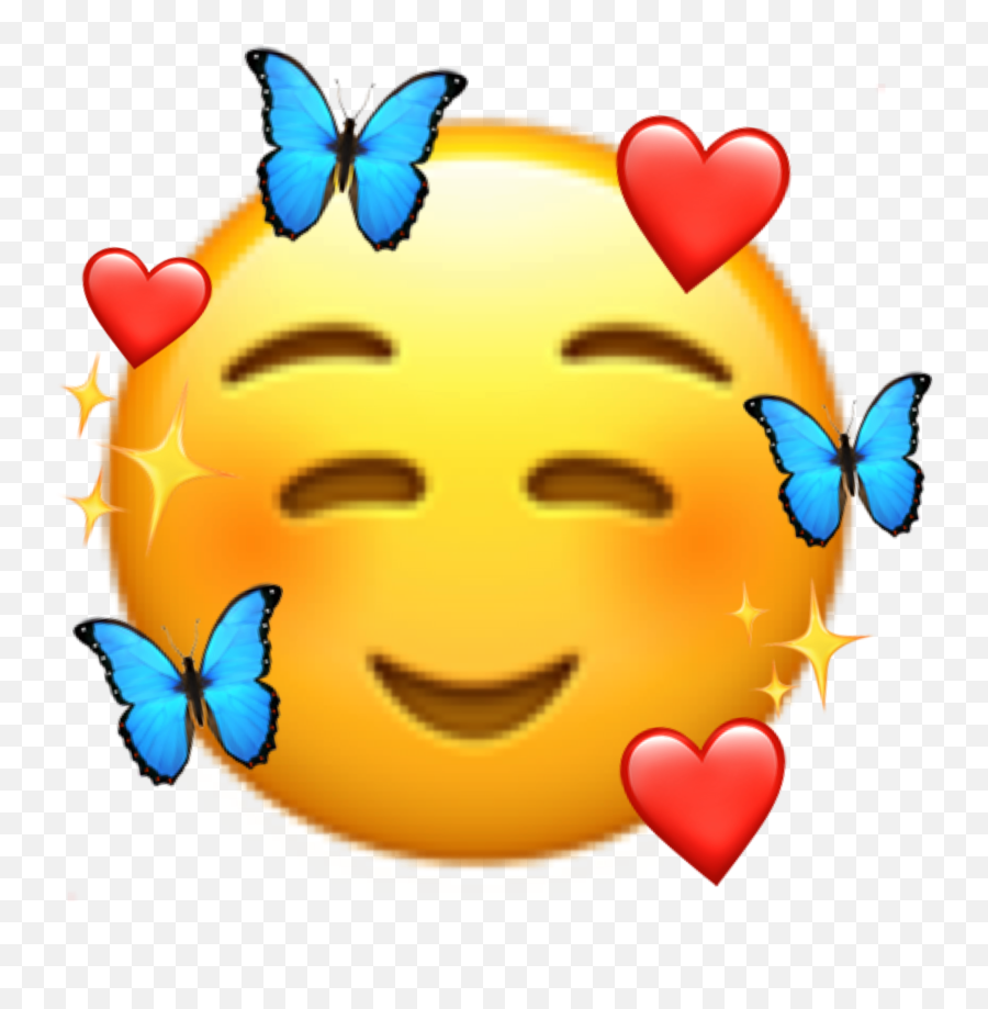 Sticker Emoji Heart Butterfly Sticker - Iphone Emoji Sticker In Love,Sparkle Emoticon