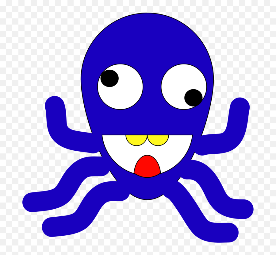 Octopus Smile Line Png Clipart - Clip Art Emoji,Squid Emoticon