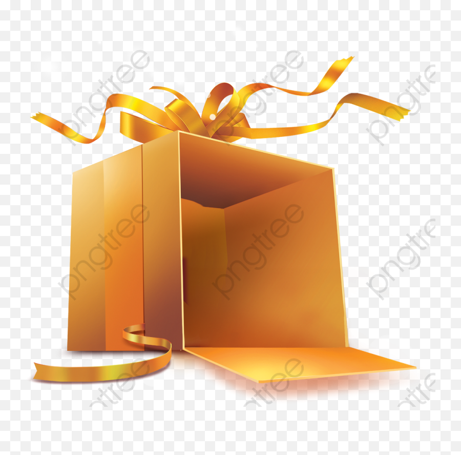 Gift Clipart Gold - Open Gift Box Png Transparent Emoji,Emoji Gift Bag