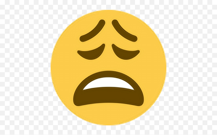 Tired Sleepy Upset Unhappy Ugh Emoji Emoticon Face Expr - Weary Emoji Twitter,Ugh Emoji
