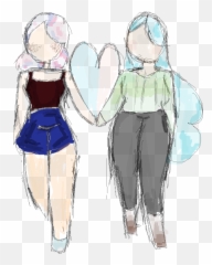 couple holding hands png - A Cute Lesbian Couple Because I Drawings Easy Emoji