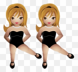 Dancing Twins Emoji Get Your Favorite - Cartoon