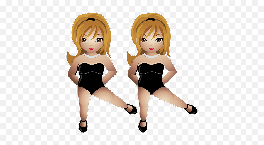 Dancing Twins Emoji Get Your Favorite Emoji - Cartoon,Dancer Emoji