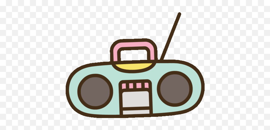 Pin - Cartoon Radio Animated Gif Emoji,Boombox Emoji