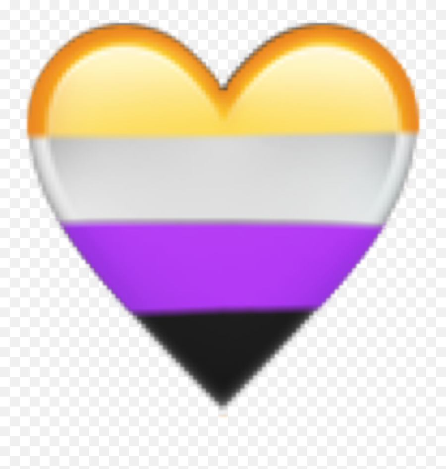 Nonbinary Prideflag Genderqueer Queer - Heart Emoji,Non Binary Emoji
