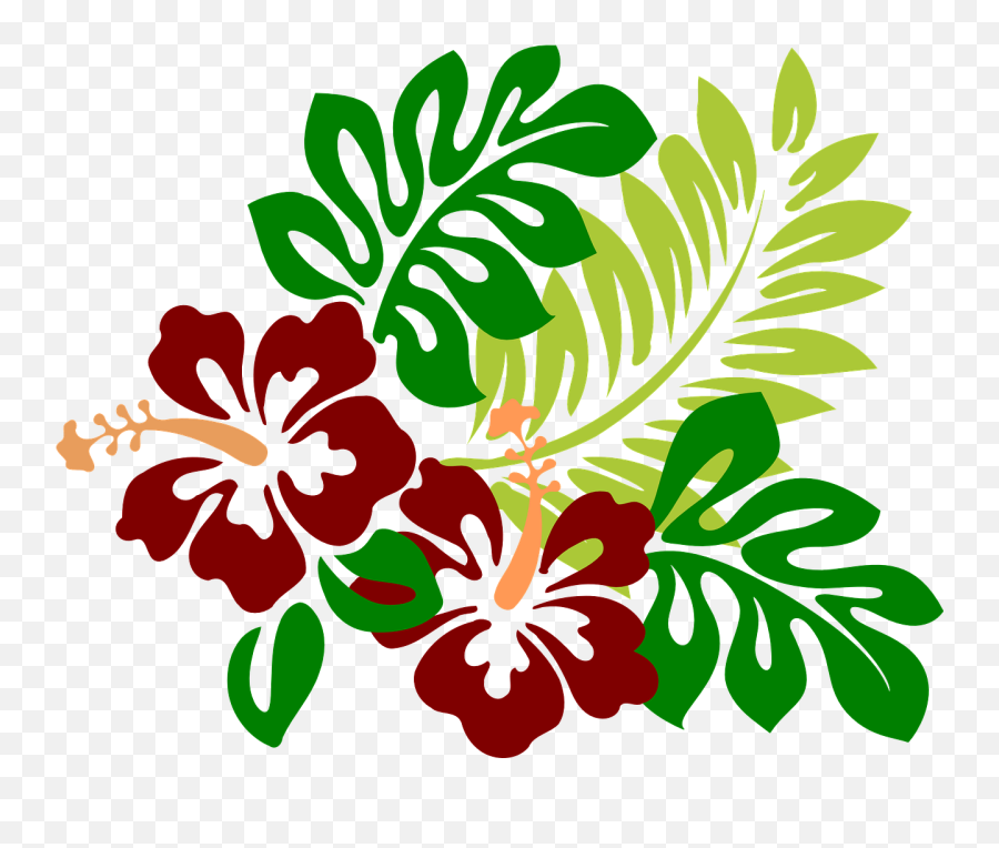 Hibiscus Flowers Red Tropical Hawaiian - Hibiscus Clip Art Emoji,Hawaiian Flower Emoji