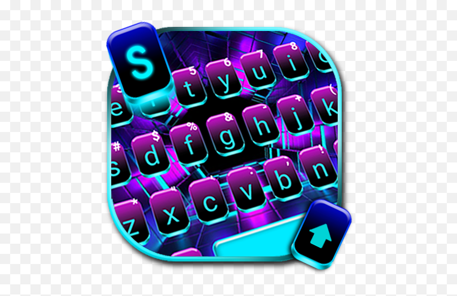 Neon Space Lights Keyboard Theme - Computer Keyboard Emoji,Rasta Emoji Keyboard