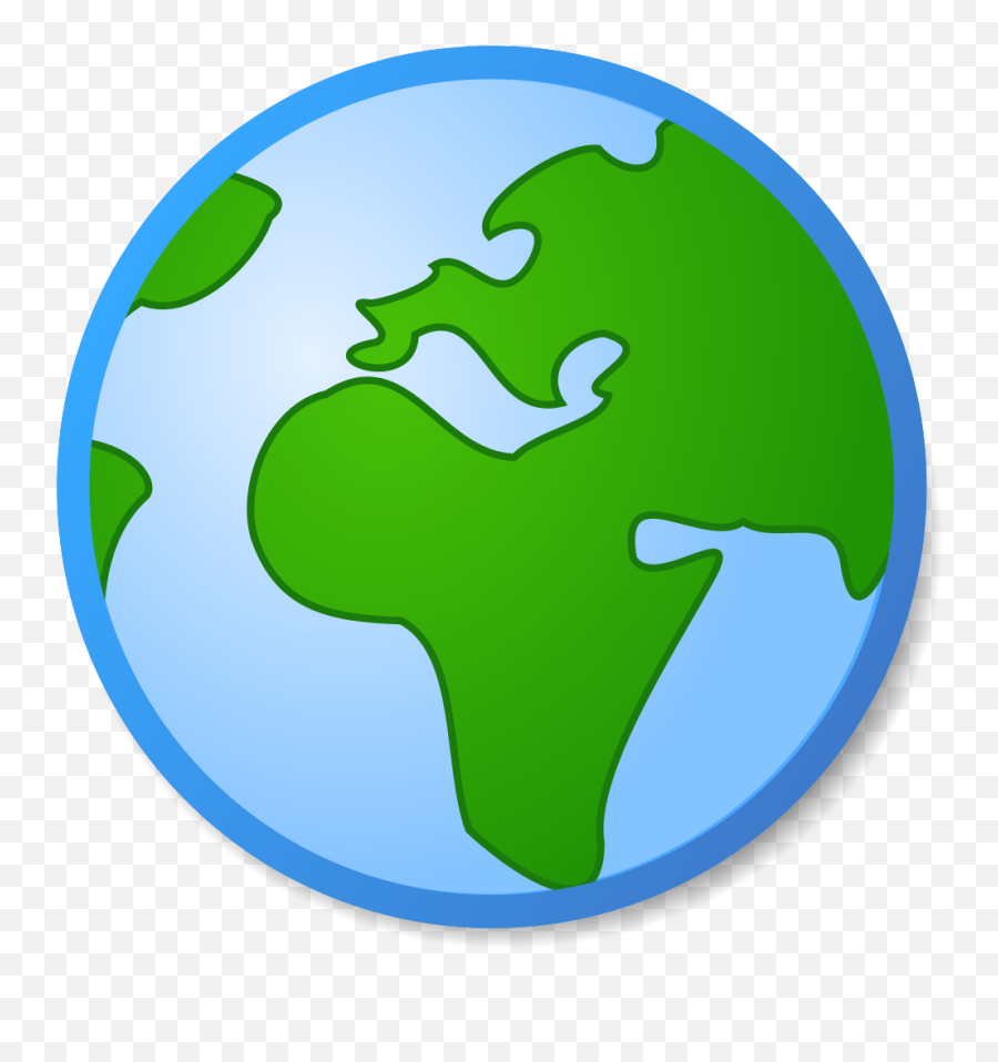 Ambox Globe - Gambar Kartun Planet Bumi Emoji,Santa Emoji