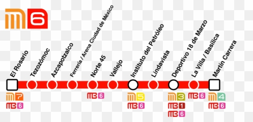 Mexico City Metro L6 Plan - Orange Emoji