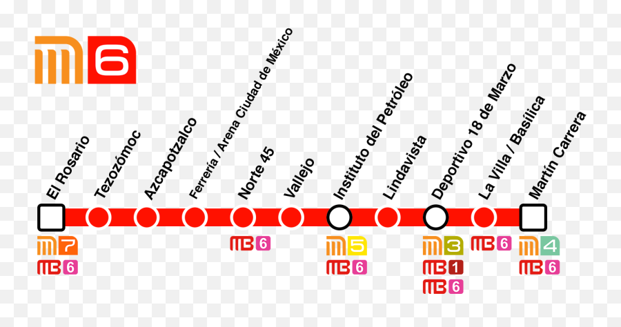 Mexico City Metro L6 Plan - Orange Emoji,New Mexico Emoji