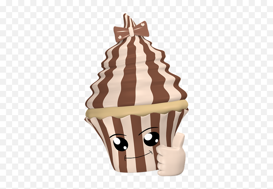 Cupcake Kawaii Emoticon - Illustration Emoji,Ok Emoji