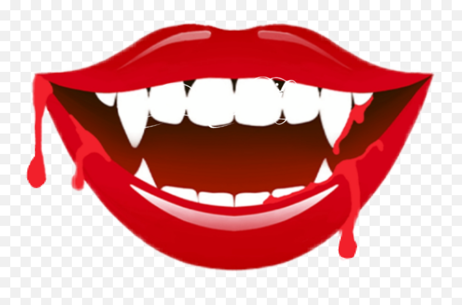 Freetoedit Vampire Sexy Blood Drinking - Illustration Emoji,Vampire Teeth Emoji