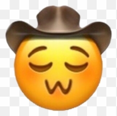 Emoji Cowboy Cowboyemoji Sticker - Sad Cowboy Emoji,Boi Emoji