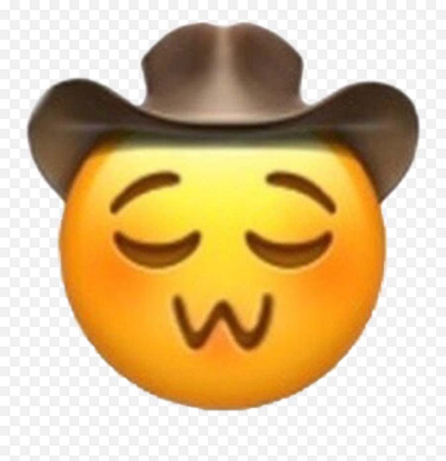 Emoji Cowboy Cowboyemoji Sticker - Sad Cowboy Emoji,Boi Emoji