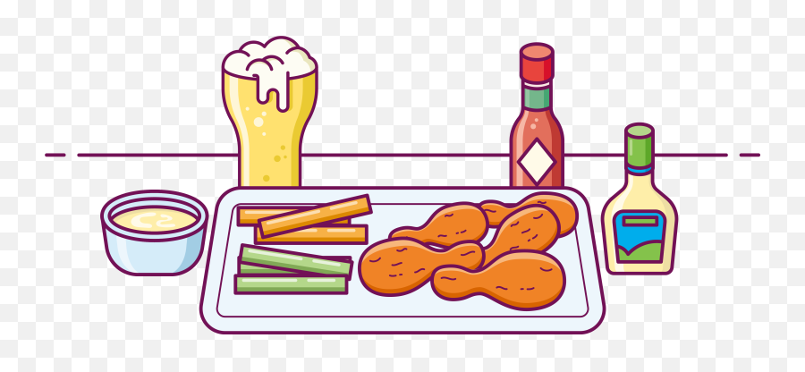 Fried Chicken Buffalo Wing Beer Fast Food - Fried Chicken Emoji,Chicken Wing Emoji