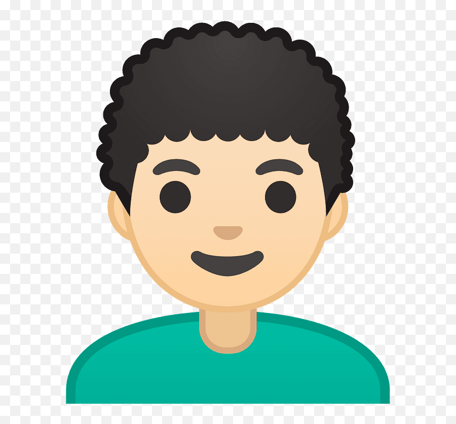 Man Emoji Clipart - Curly Hair Clipart Boy,Man Emojis
