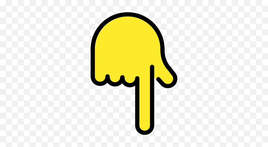 Backhand Index Pointing Down Emoji - Manito Señalando Abajo,Pointing Emoticons