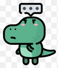 Download Free Think Icon - Dino Sticker Telegram Cute Emoji,Dinosaur Emoji Copy And Paste
