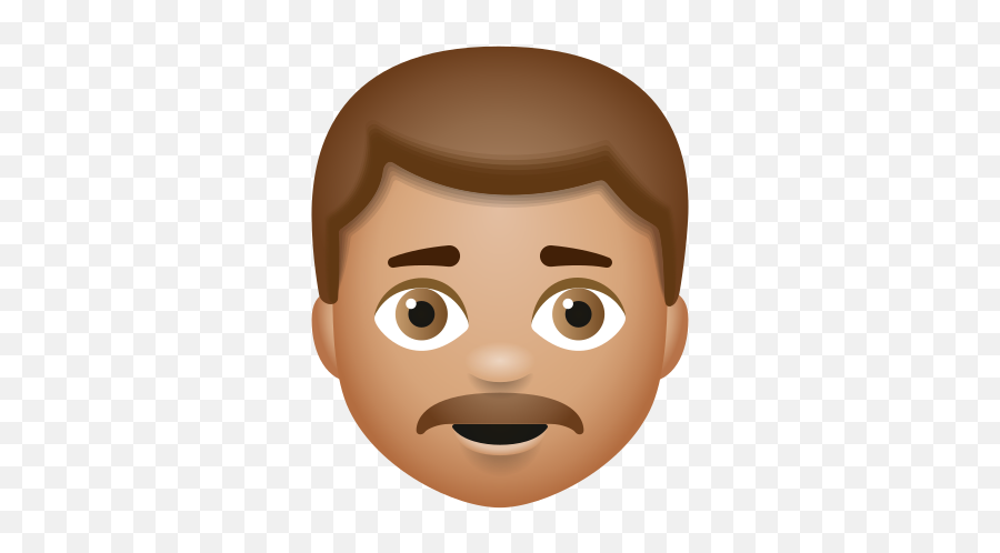 Man With Mustache Medium Skin Tone Icon - Happy Emoji,Batman Emoji Android