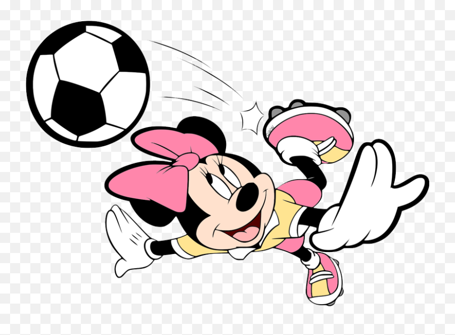 New Minnie Playing Soccer - Disney Clipart Png Download Disney Clipart Emoji,Ariel Emoji App