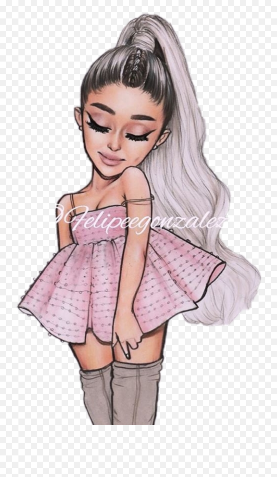 Arianagrande Ariana Grande Cute Little - Cute Drawings Of Ariana Grande Emoji,Ariana Grande Emoji