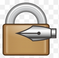 Lock With Ink Pen Emoji For Facebook Email Sms - Lock With Ink Pen,Pen Emoji