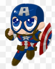 Marvel Superhero Avengers Chibi - Baby Cute Captain America Cartoon Emoji,Avengers Emoji