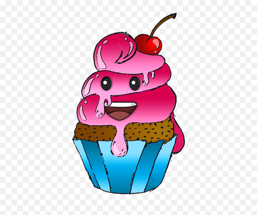 Muffin Sugar Sweet - Cakes And Pastries Clipart Png Emoji,Emoji Eating Popcorn