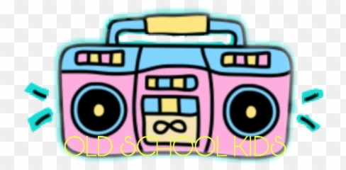 Old School Kids Boombox - Boombox Clipart Emoji,Boombox Emoji