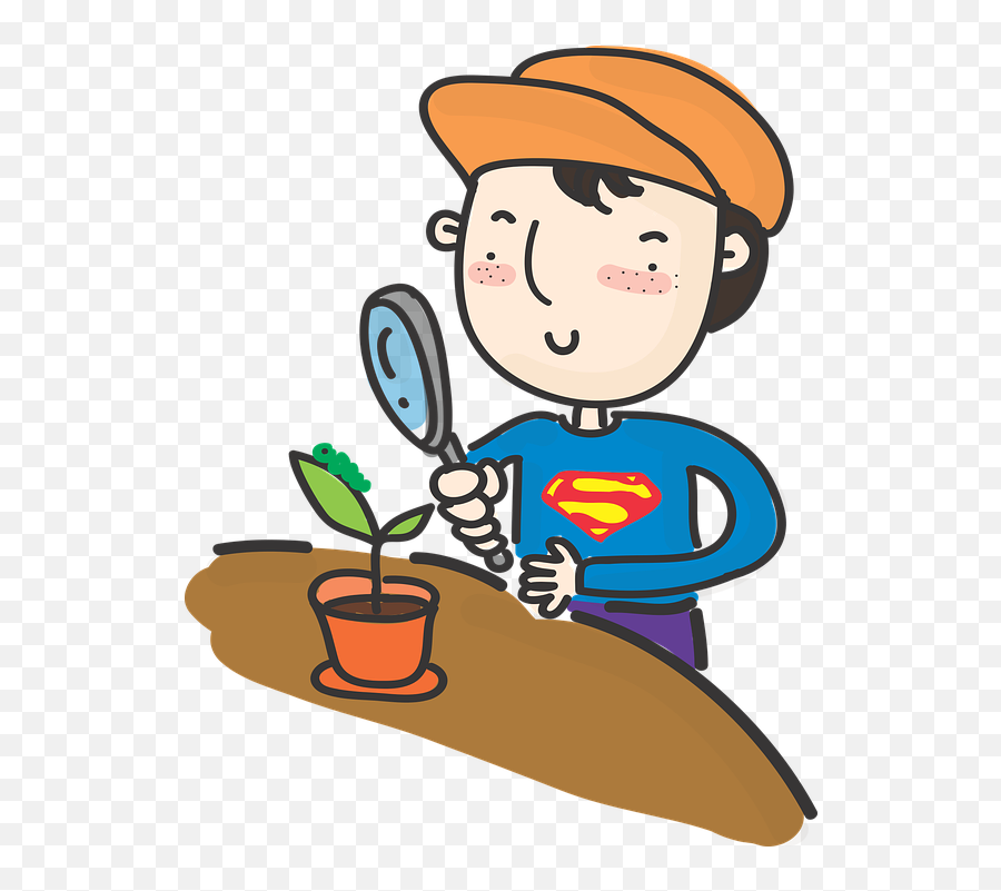 Boys Observed Magnifying Glass - Magnifying Glass Science Clipart Emoji,Find The Emoji Margarita