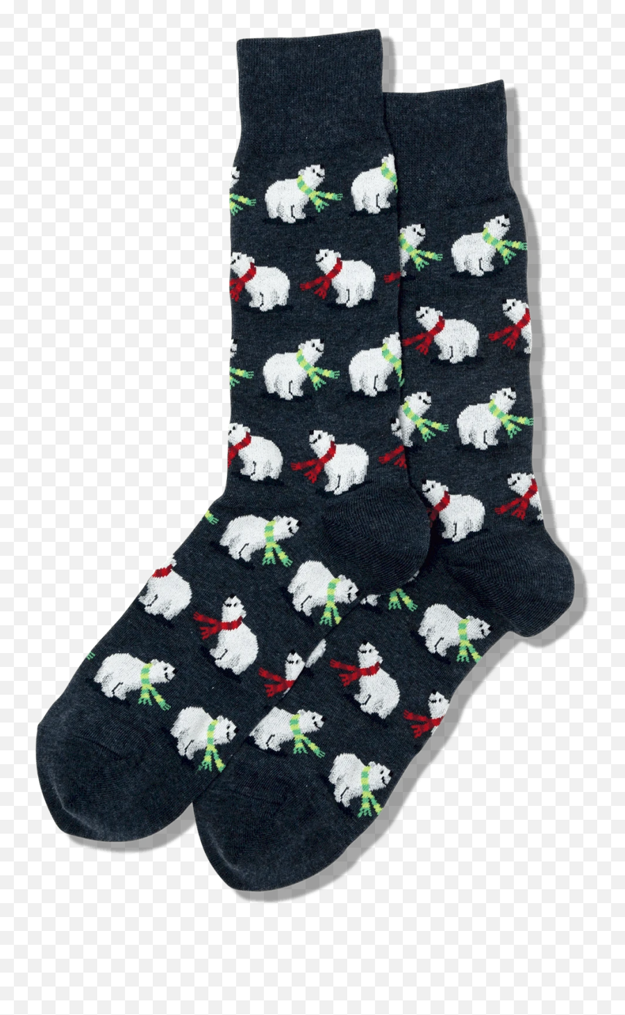 Menu0027s Polar Bears Crew Socks U2013 Hotsox - Sock Emoji,Sombrero Emoji