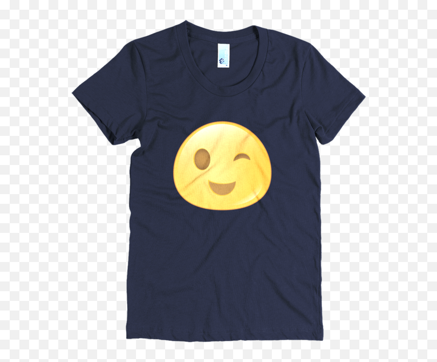 Download Expressive Wink Emoji Womenu0027s Short Sleeve Poly - Smiley,Emoji Animals
