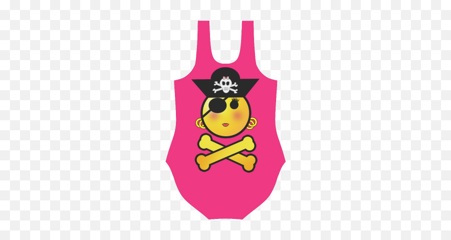 Pirate Emoticon - Smiley Emoji Girl Vest One Piece Swimsuit Model S04 Id D536059 Cartoon,Ariel Emoji