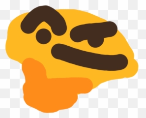 Thinking - Transparent Thonk Emoji Png