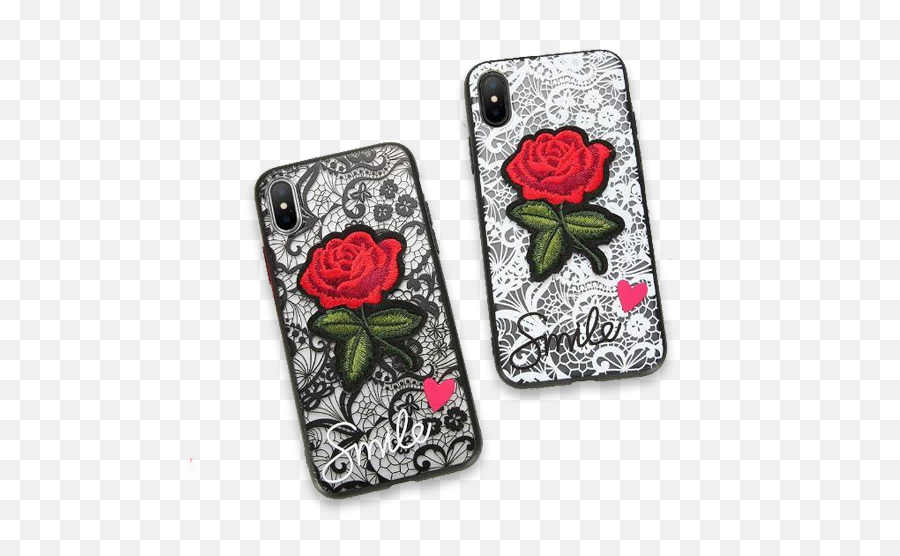 Download 673 - Rose Flower Lace Case For Iphone Iphone Mobile Phone Emoji,Flower Emoji Iphone