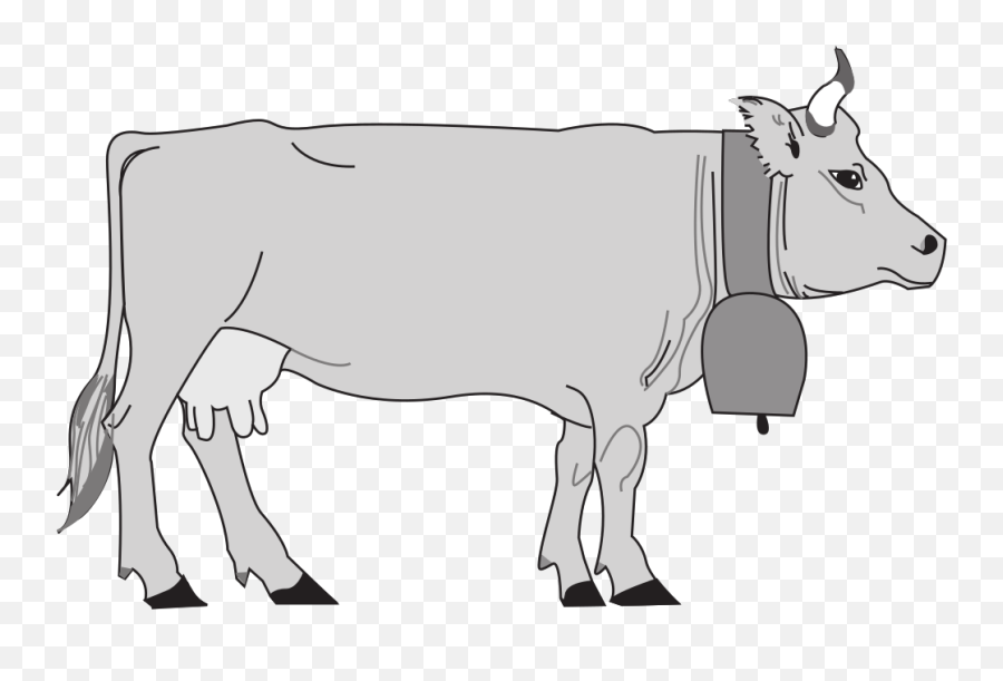 Gray Cow Side View Png Svg Clip Art For Web - Download Clip Cow Emoji,Cow And Man Emoji
