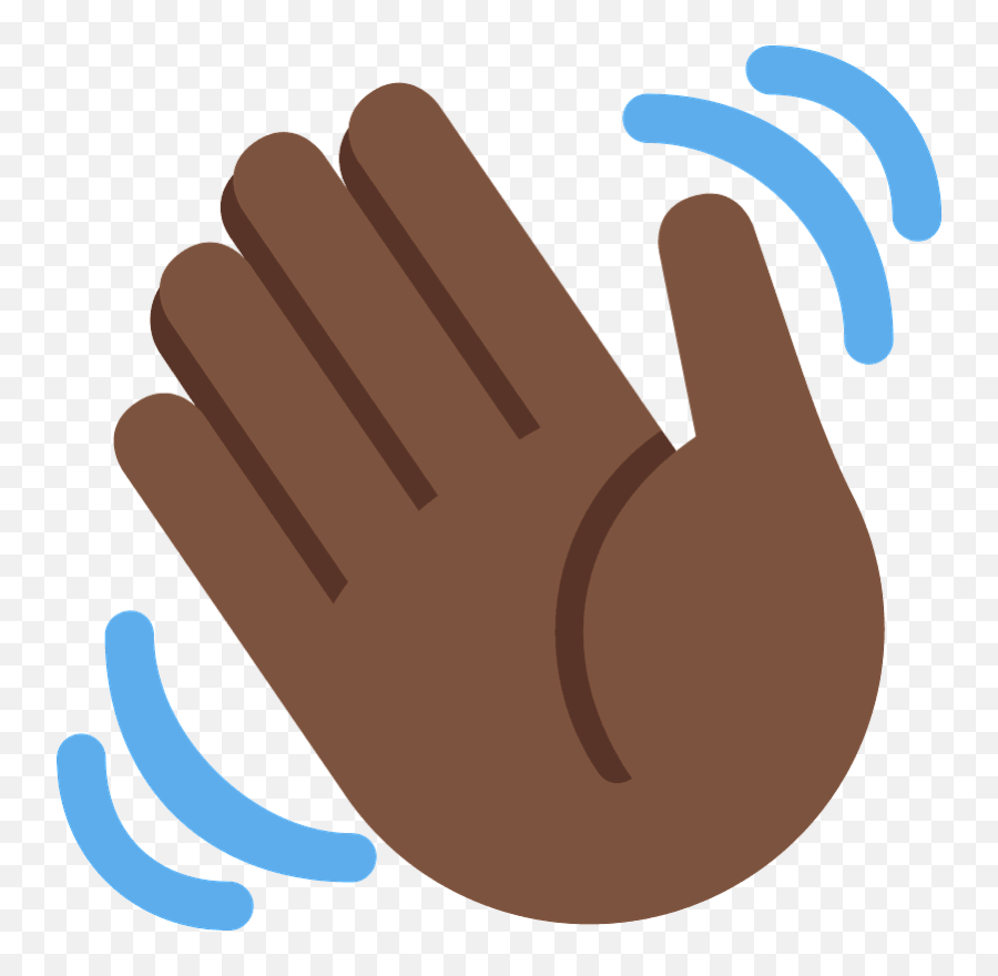 Waving Hand Emoji Clipart - Hand Waving Bye Emoji,Brown Hand Emoji
