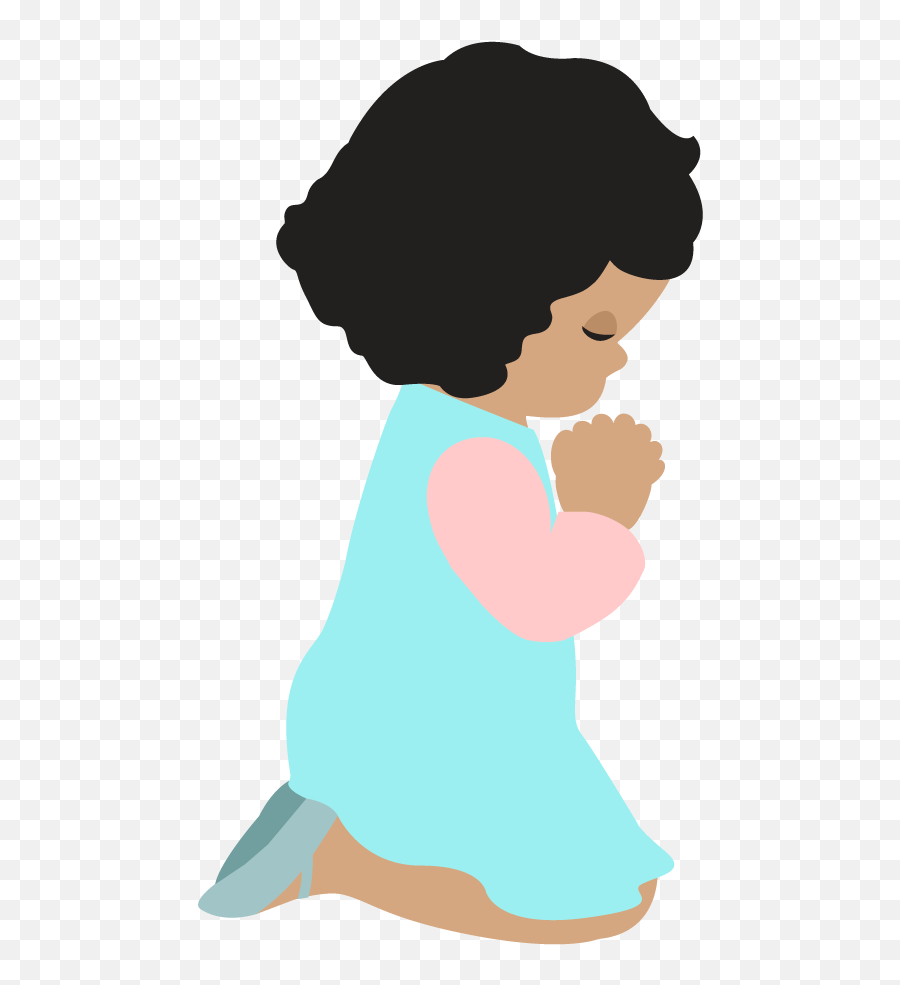 Library Of Small Praying Hands Clipart Freeuse Png Files - Child Praying Clipart Emoji,Black Praying Hands Emoji