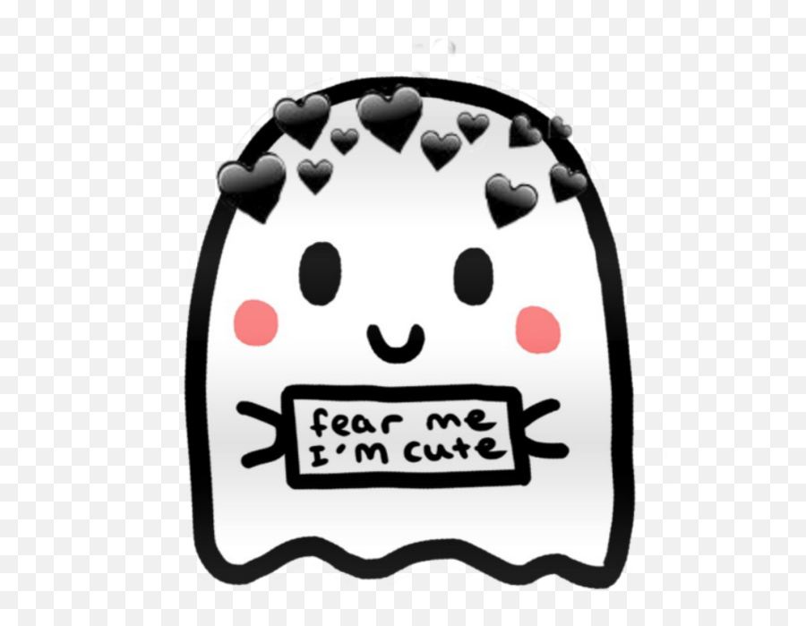 Ghost Emoji Hearts October Halloween Cute - Cute Ghost Easy Drawing,Ghost Emoji